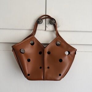 Hereu Calella Perforated Leather Tote Bag